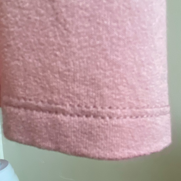 Pink Dusty Rose Soft Jersey Stretch Ruffled drop sleeve midi dress. Sz M - Picture 9 of 12